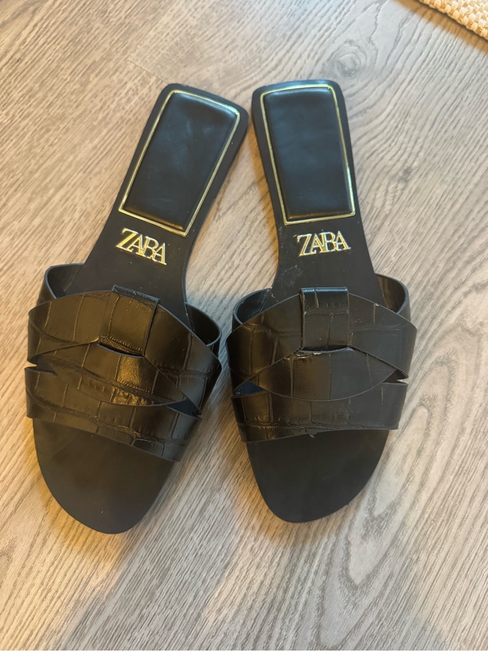 Zara black sandals